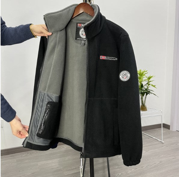 [XS-3XL] Nová pánská silná fleecová bunda, podzimní/zimní styl 2026, teplá a lehká