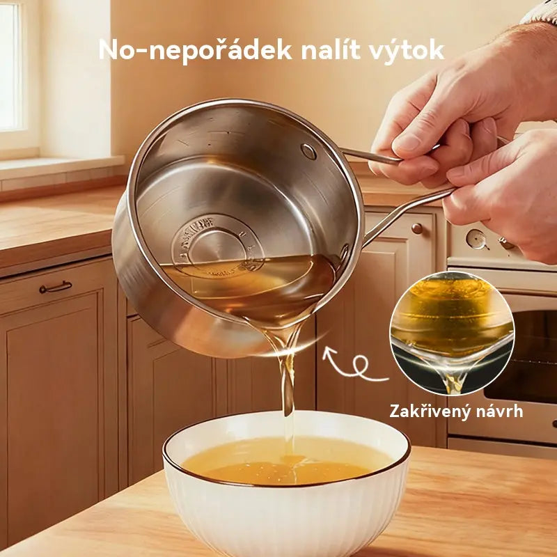 🍗Mini nerezová fritéza s sítkem, úspora oleje pro domácí použití