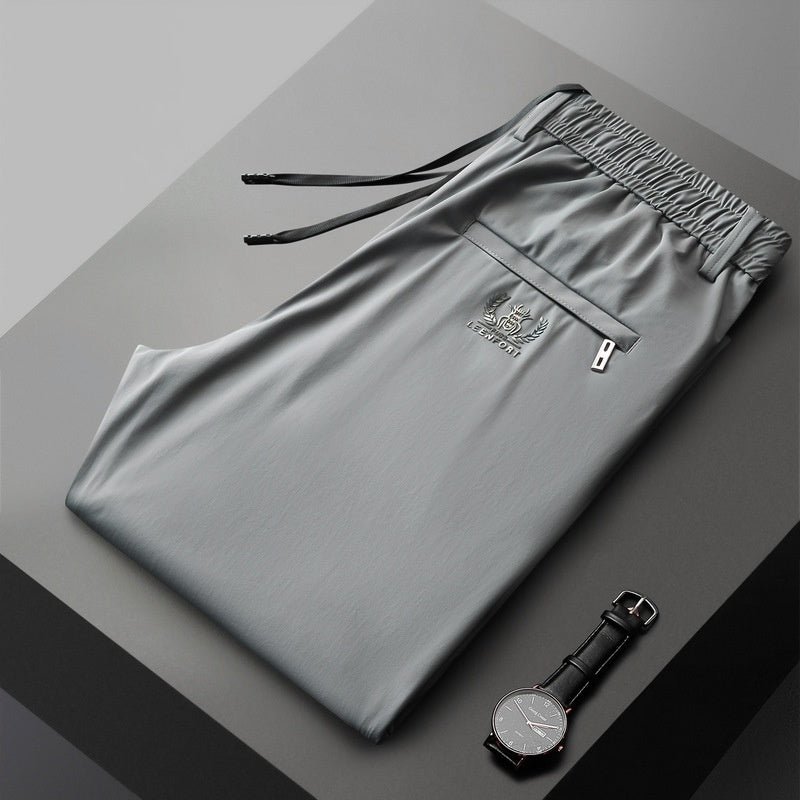 【Kupte 1 a získejte 1 zdarma 】【M–5XL】Letní tenké pánské rovné kalhoty z ledového hedvábí