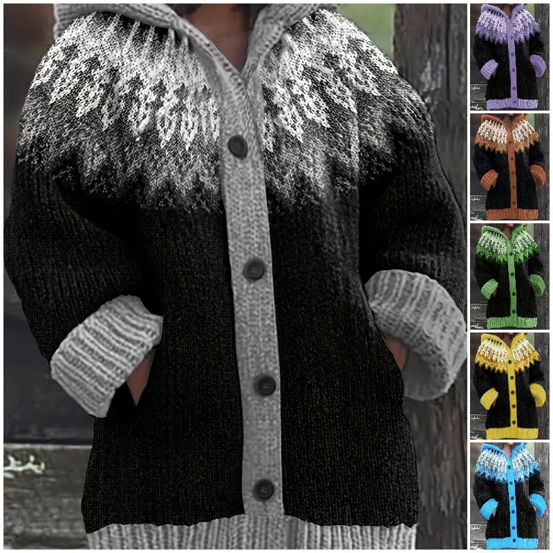 【Novinka 2026| S~5XL】✨Elegantní a barevná retro bunda s kapucí