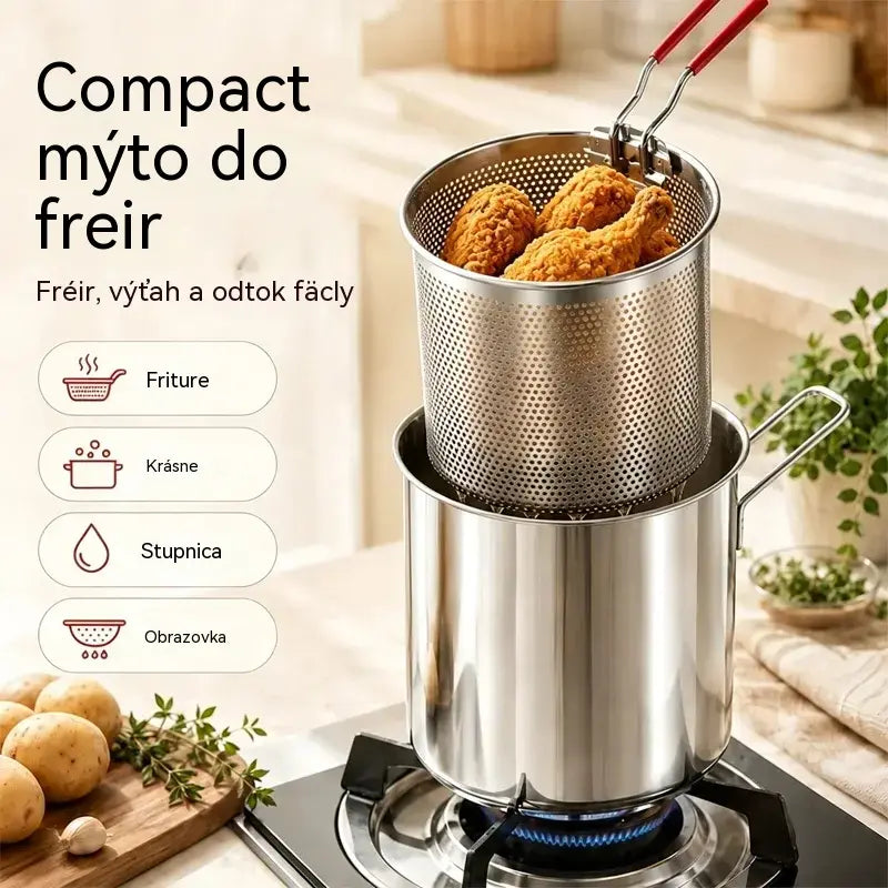 🔥 POSLEDNÍ DEN! 50 % OFF | Multifunkční fritéza 304 | Snadné, rychlé a bezproblémové vaření