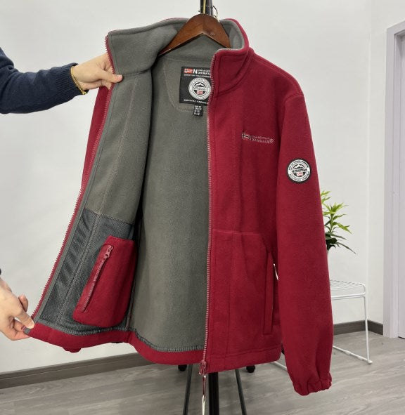 [XS-3XL] Nová pánská silná fleecová bunda, podzimní/zimní styl 2026, teplá a lehká