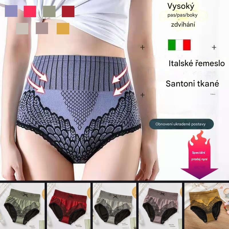 Dámské antibakteriální kalhotky s vysokým pasem z grafenu