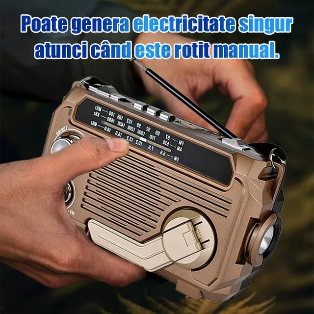 Přenosná multifunkční AM rádiová Bluetooth reproduktor s podporou paměťové karty, více pásem