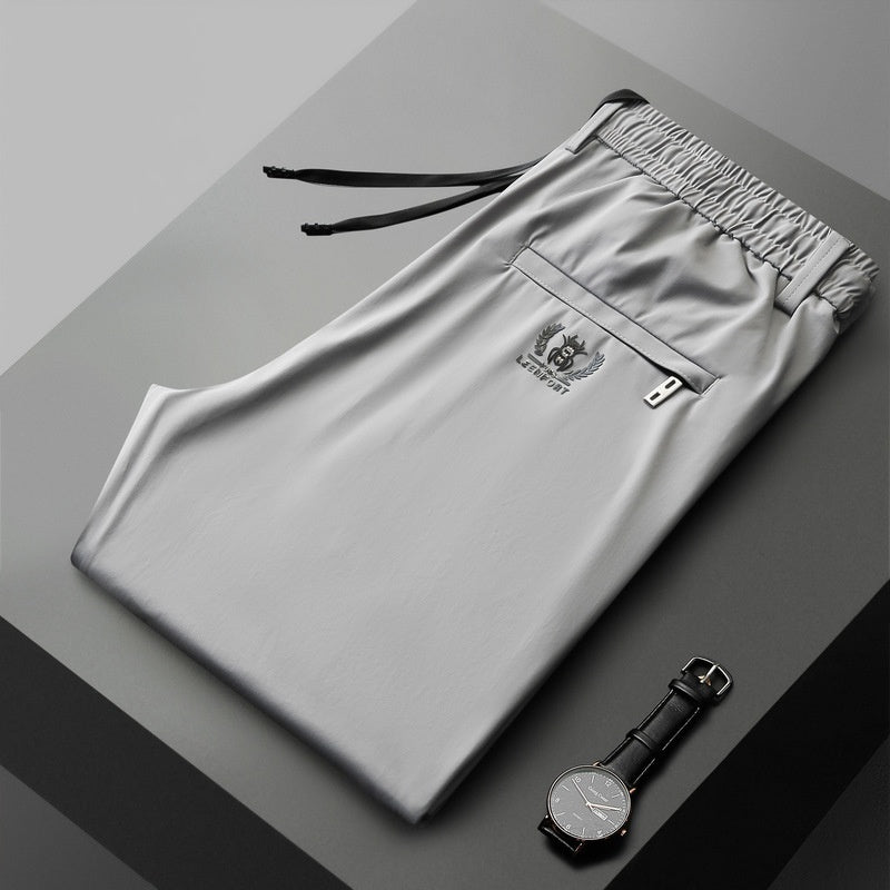 【Kupte 1 a získejte 1 zdarma 】【M–5XL】Letní tenké pánské rovné kalhoty z ledového hedvábí