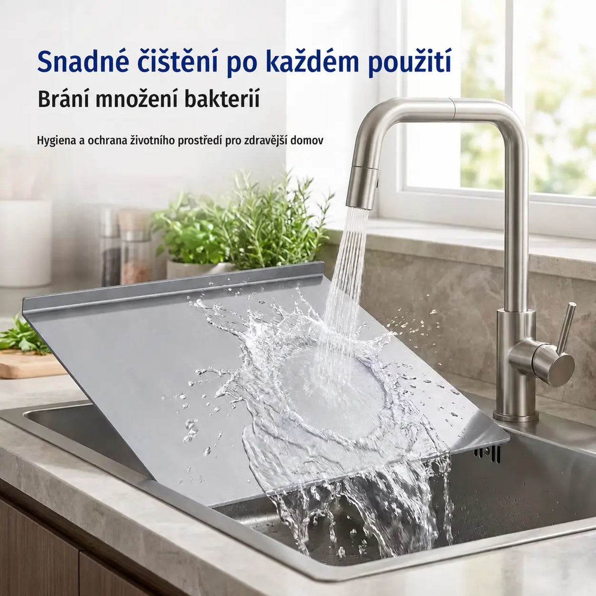 【Extra silná】Krájecí deska z nerezové oceli s ohnutým okrajem – multifunkční a stabilní, ideální pro profesionální kuchyni i domácí vaření! ✨