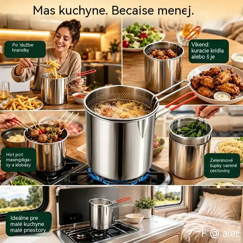 🔥 POSLEDNÍ DEN! 50 % OFF | Multifunkční fritéza 304 | Snadné, rychlé a bezproblémové vaření