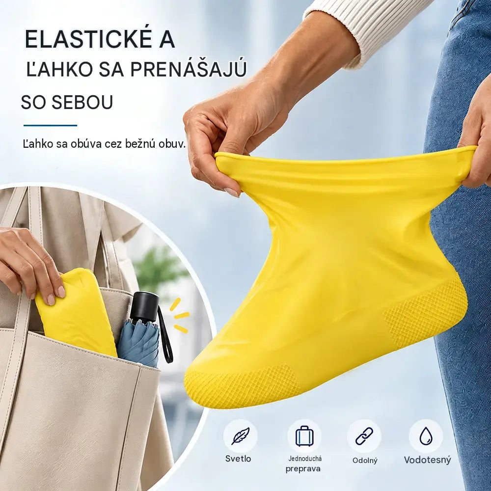 Kupte jeden pár a druhý získáte zdarma! Odolné a voděodolné návleky na boty: protiskluzové a skladné – ideální na cesty. 🌧️
