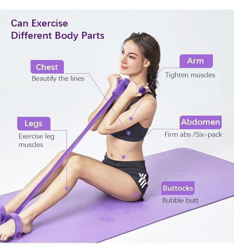 【 50% sleva】 Odporový pás ve stylu pedálu, fitness lano, přenosné fitness lano