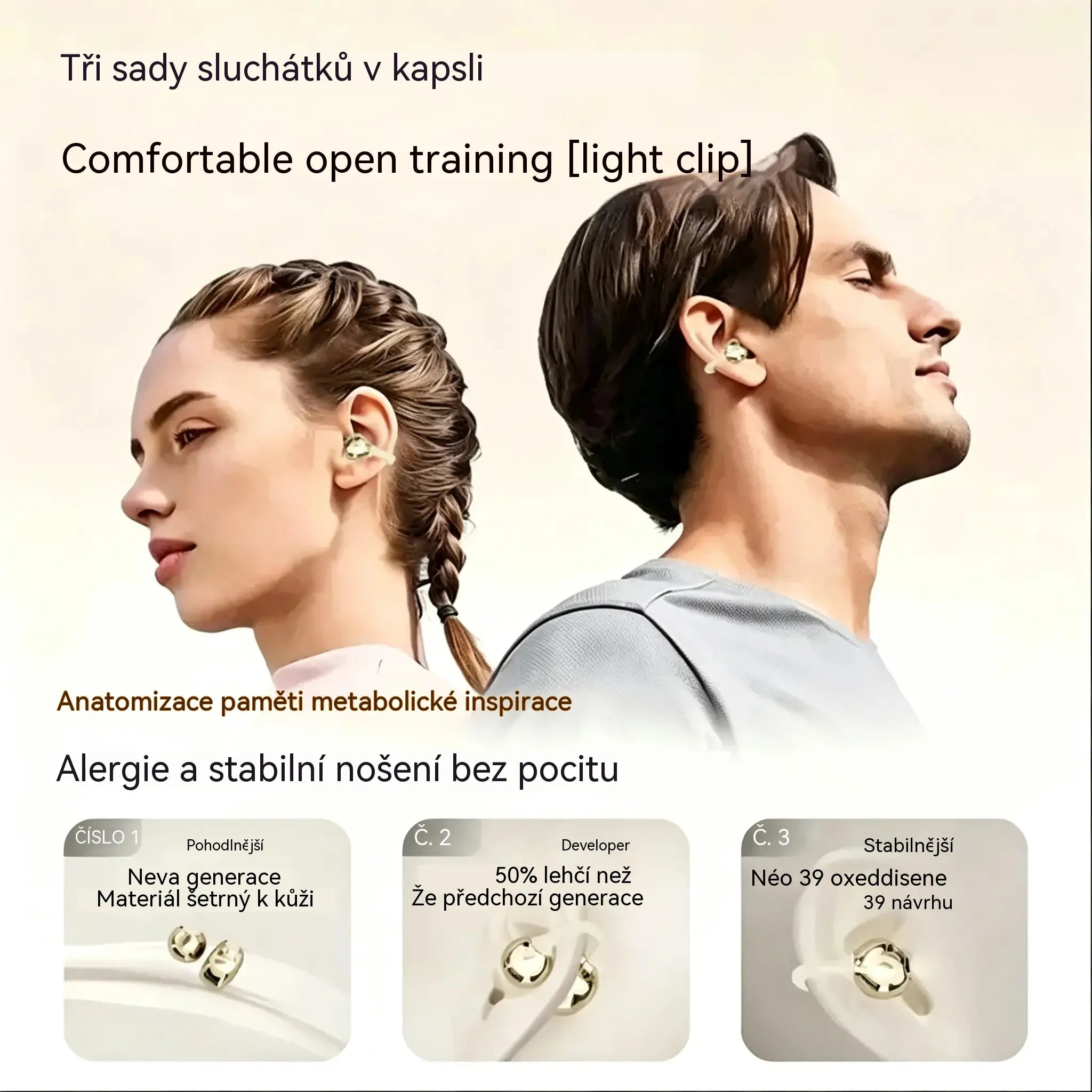 Bezdrátová sluchátka GT699S 6 v 1 s různými styly a nouzovým pouzdrem ✨