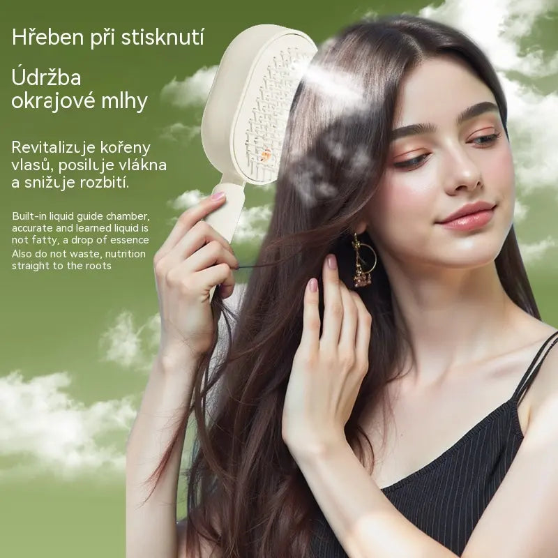 ⏰Elektrický masážní hřeben s airbagovým sprejem a esenciálním olejem, vyživující kartáč na vlasy ve spreji