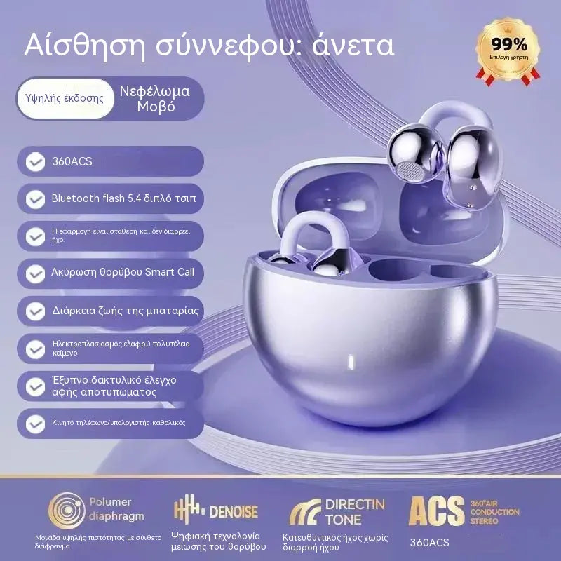 ⏳Časově omezená nabídka⏰ Bezdrátová sluchátka s klipem a technologií vedení zvuku přes kost – lehká, bezdrátová, s potlačením hluku